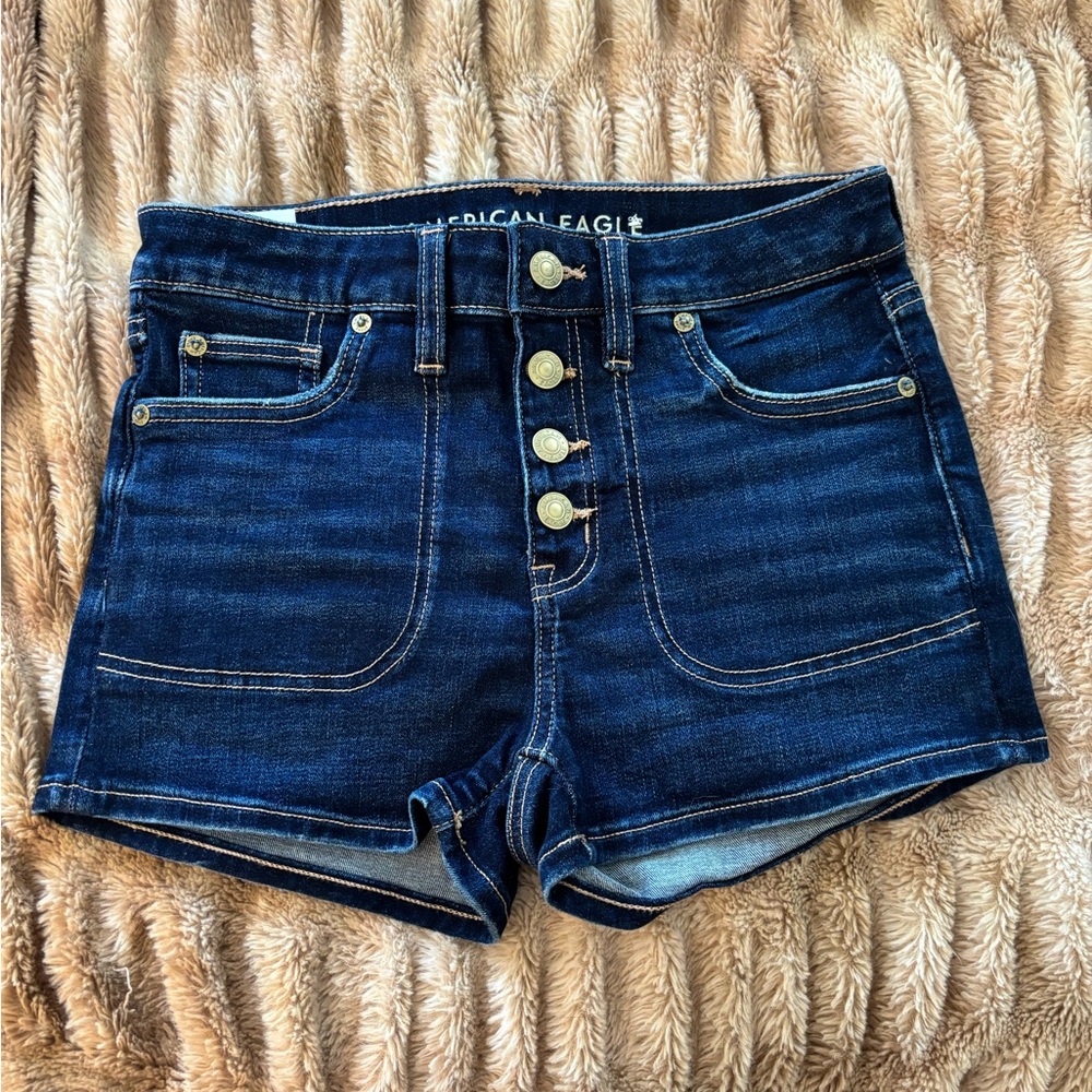 American Eagle Outfitters Blue Jean Shorts High-Waisted